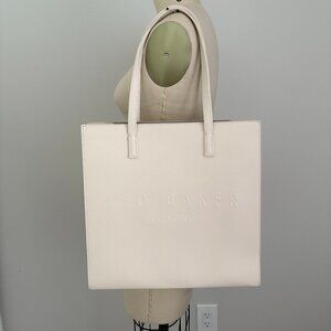 Ted Baker London The ICON Beige Medium Faux Leather Tote Bag